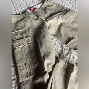 MOSSIMO CARGO VINTAGE KHAKI 100% COTTON POCKET PANTS SIZE 3 JR NWOT